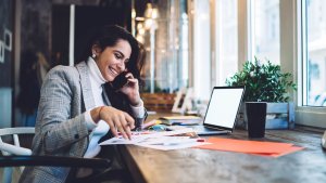 Woman Remote Working