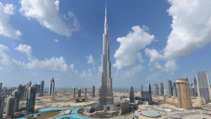 City in UAE, with buildings and skyscrapers