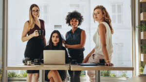Portrait of multi-ethnic businesswomen together