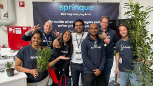 group of people posing and smiling